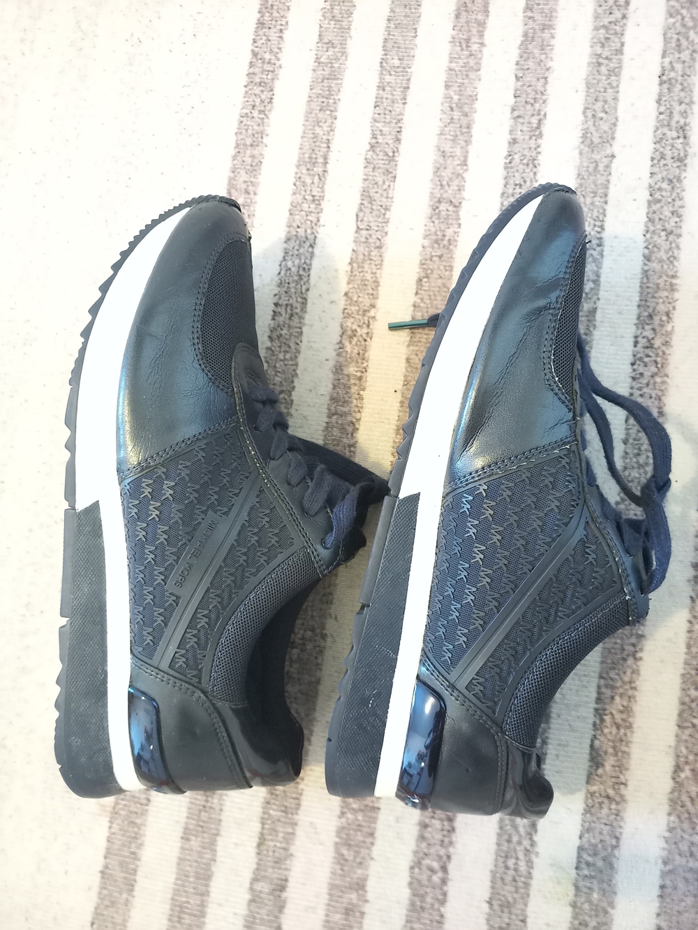 Michael Kors Navy Lace-Up Sneakers - Picture 7 of 8
